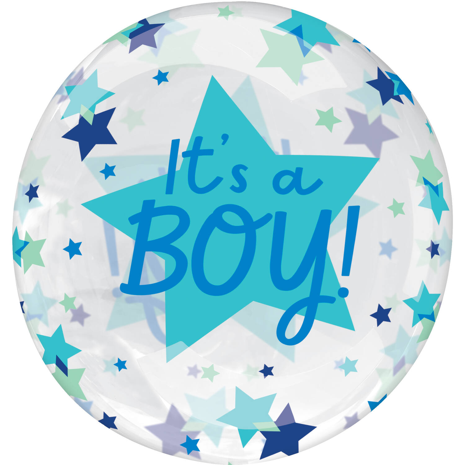 Crystal Clearz™ - Transparent - Stars "It's a Boy!" - 40 x 40 cm